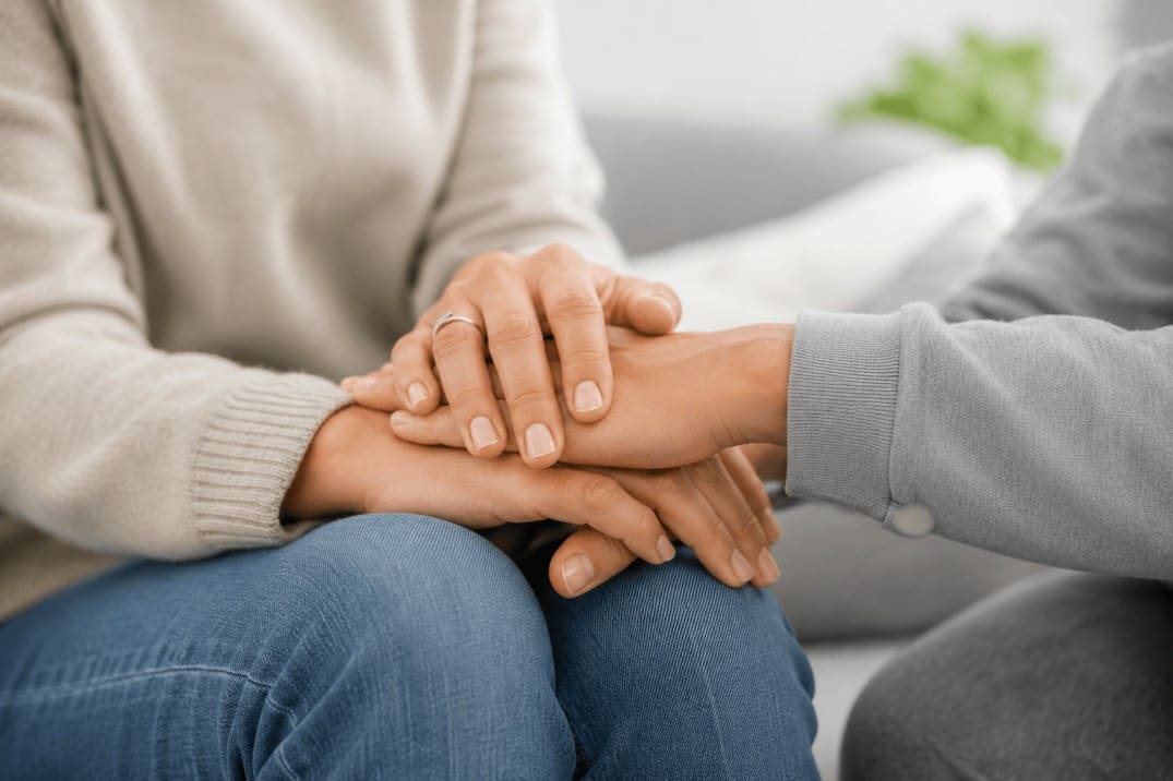 Compassionate conversation between two people